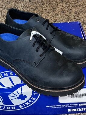 Birkenstock Highwood Lace Low Oxford Men’s Size 9 Black Leather Comfort Shoes